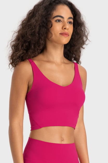 V-Neck Crop Sports Bra