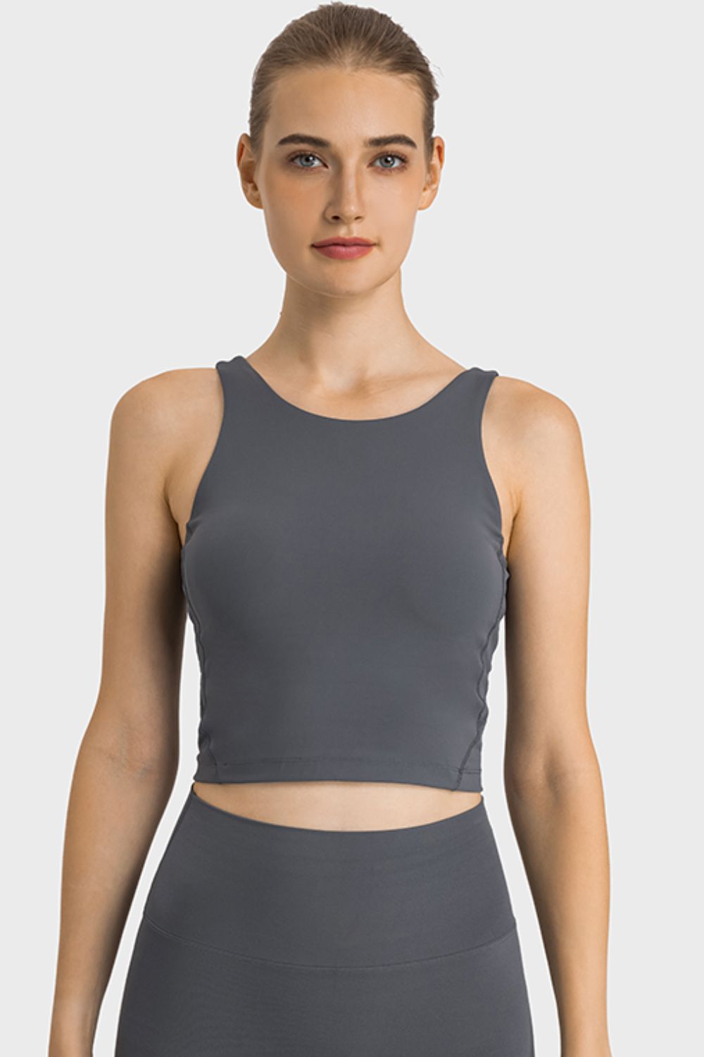 Stretchy Cropped Sports Tank