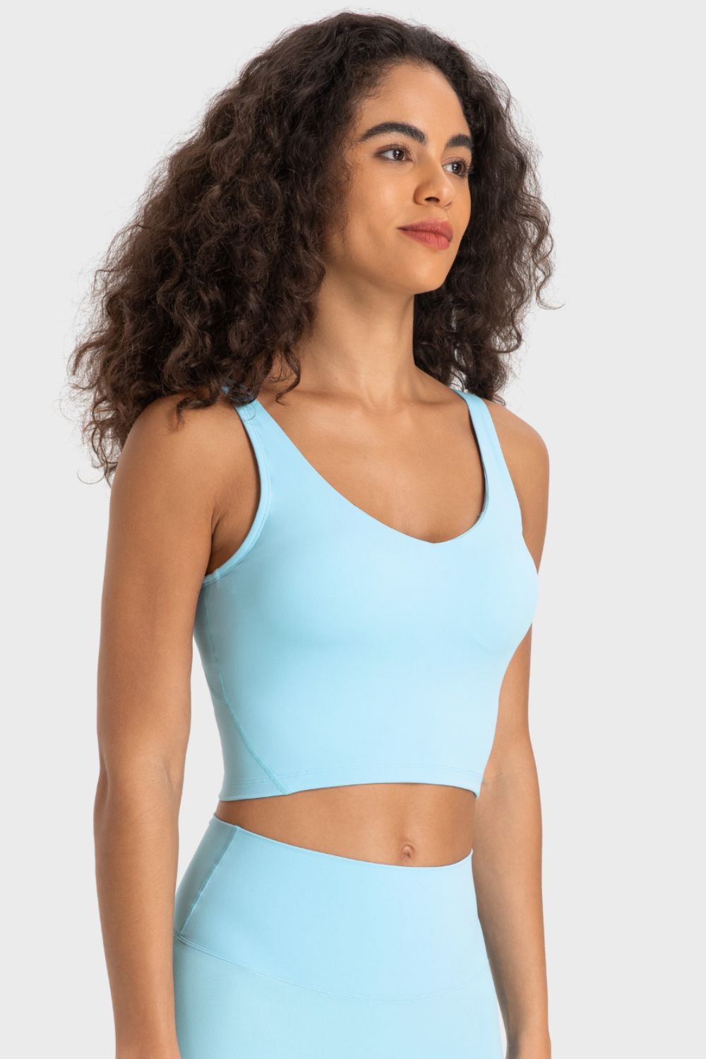 V-Neck Crop Sports Bra