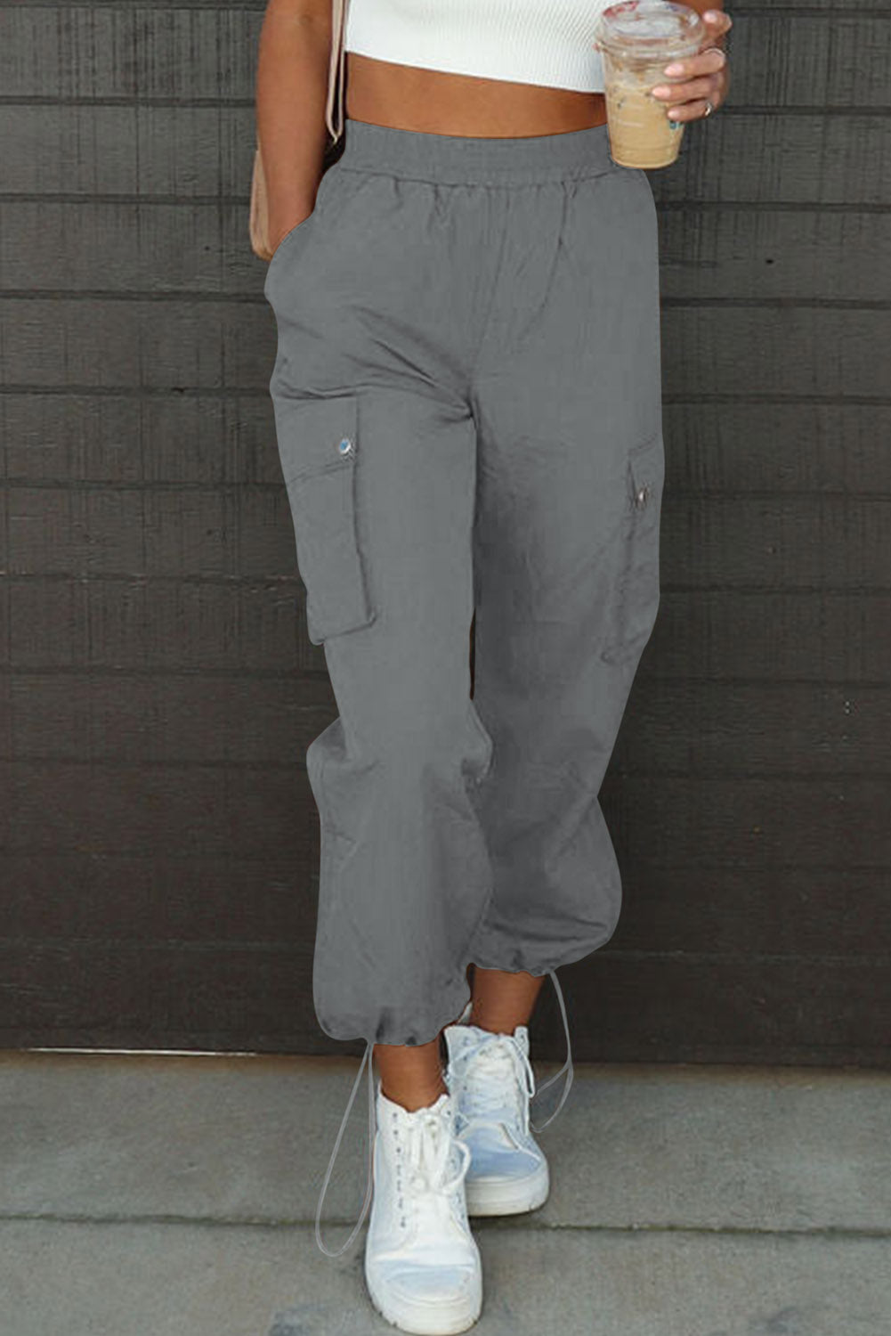 Stretchy Cargo Sweatpants