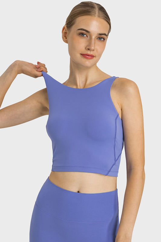 Stretchy Cropped Sports Tank