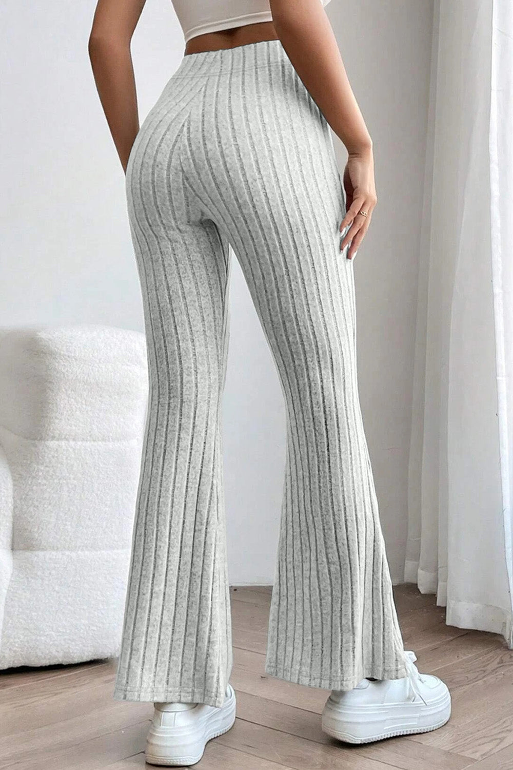 Bae Ribbed High Waist Flare Pants