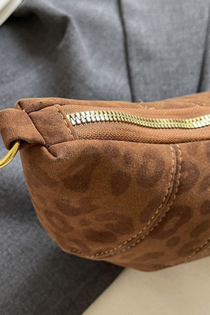 Croissant Suede Shoulder Bag