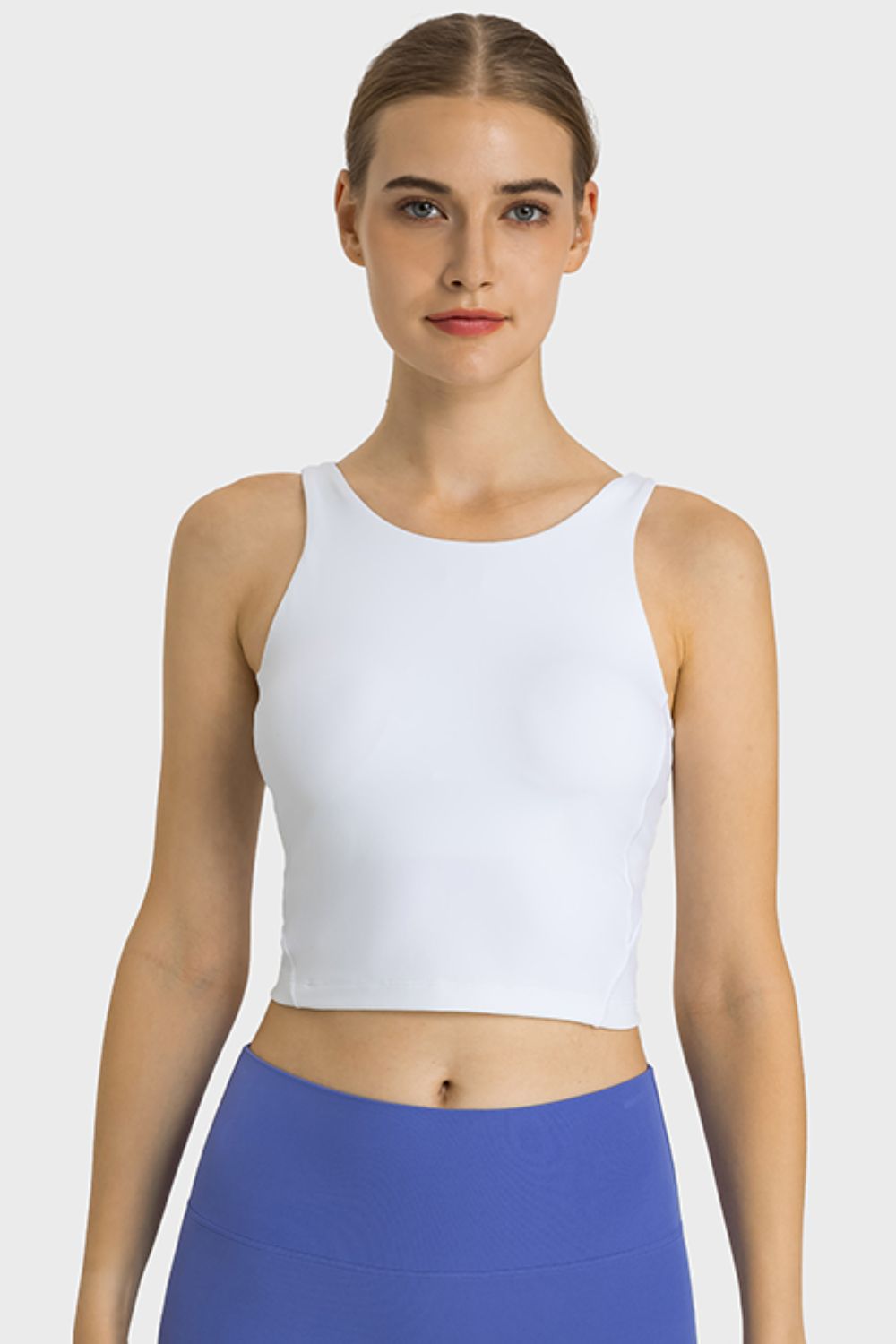 Stretchy Cropped Sports Tank