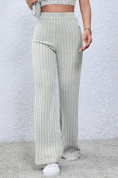 Bae Ribbed High Waist Flare Pants