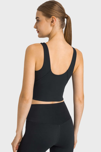 Stretchy Cropped Sports Tank