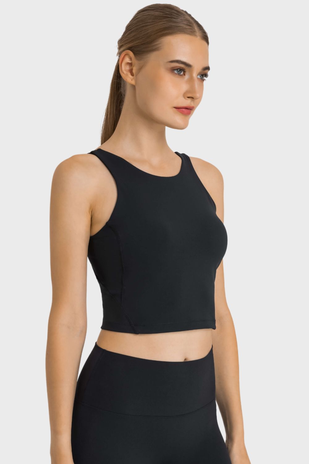 Stretchy Cropped Sports Tank