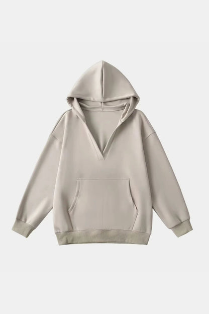 V-Neck Oversized Hoodie