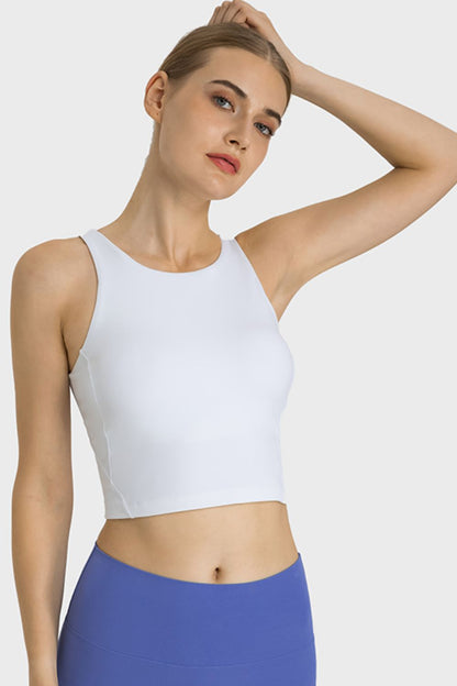 Stretchy Cropped Sports Tank