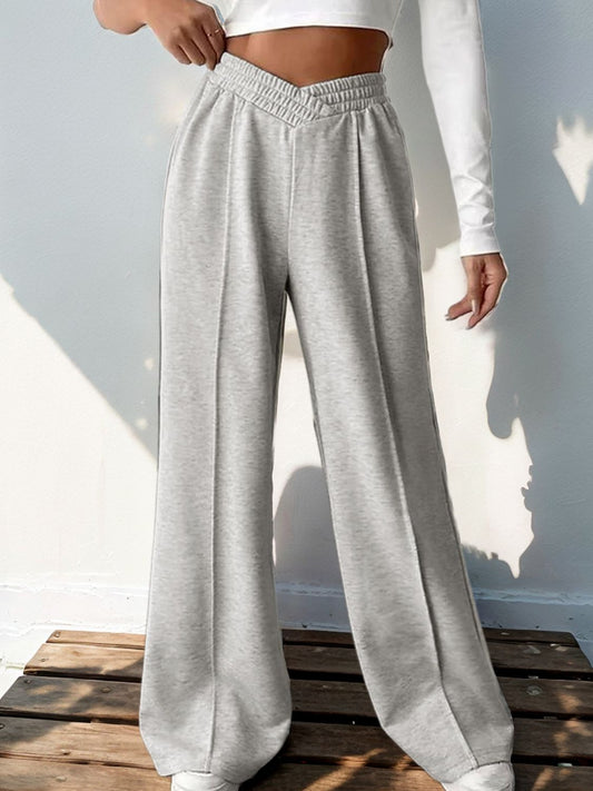 Relax Waist Wide Leg Pants