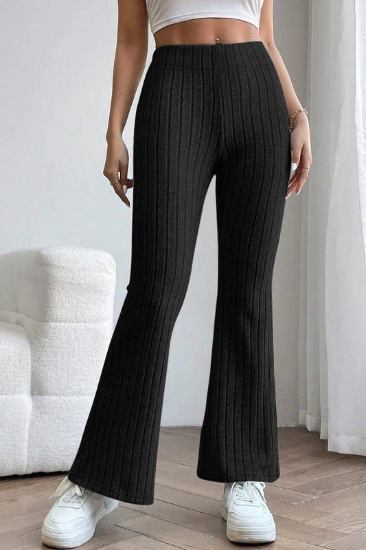 Bae Ribbed High Waist Flare Pants