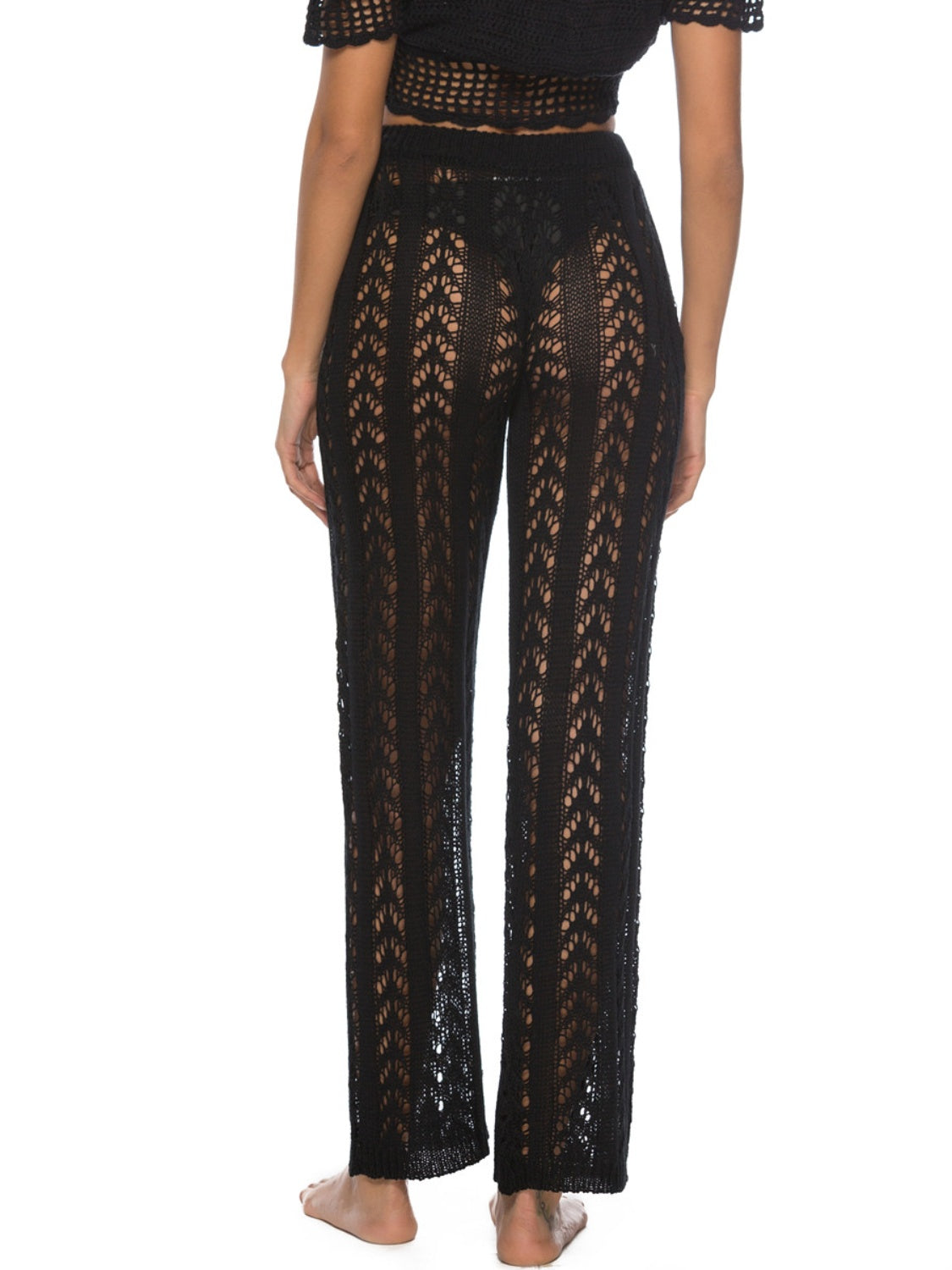 High Waist Sheer Woven Pants