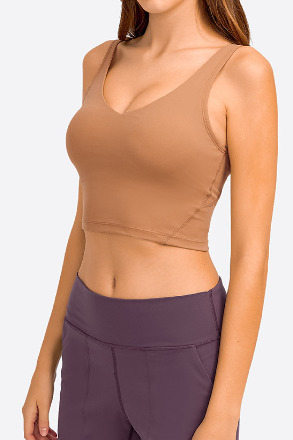 V-Neck Crop Sports Bra