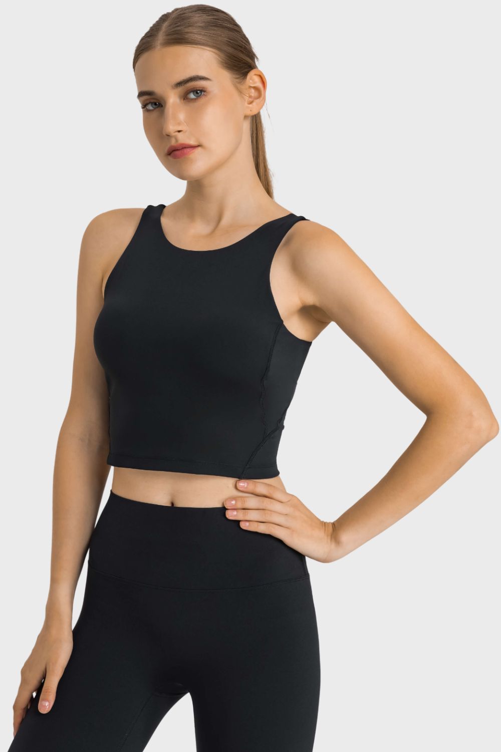 Stretchy Cropped Sports Tank