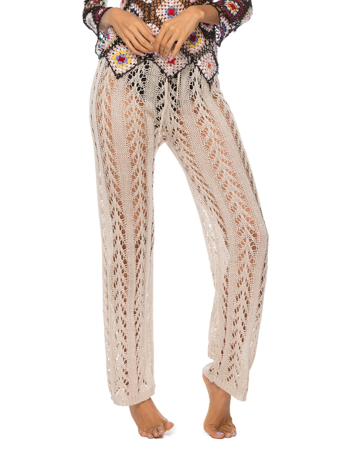 High Waist Sheer Woven Pants