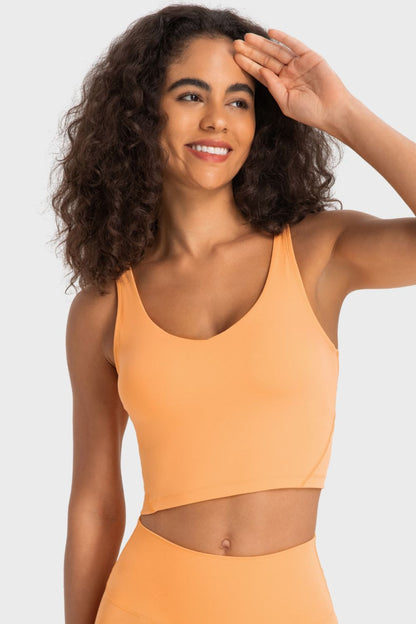 V-Neck Crop Sports Bra