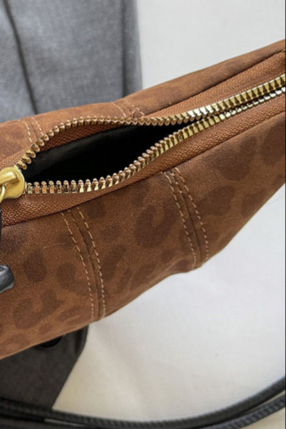 Croissant Suede Shoulder Bag