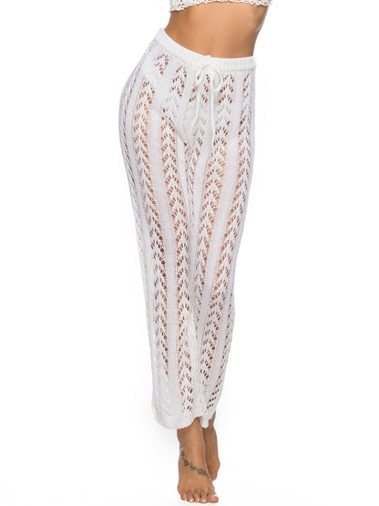 High Waist Sheer Woven Pants