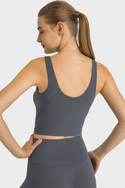 Stretchy Cropped Sports Tank