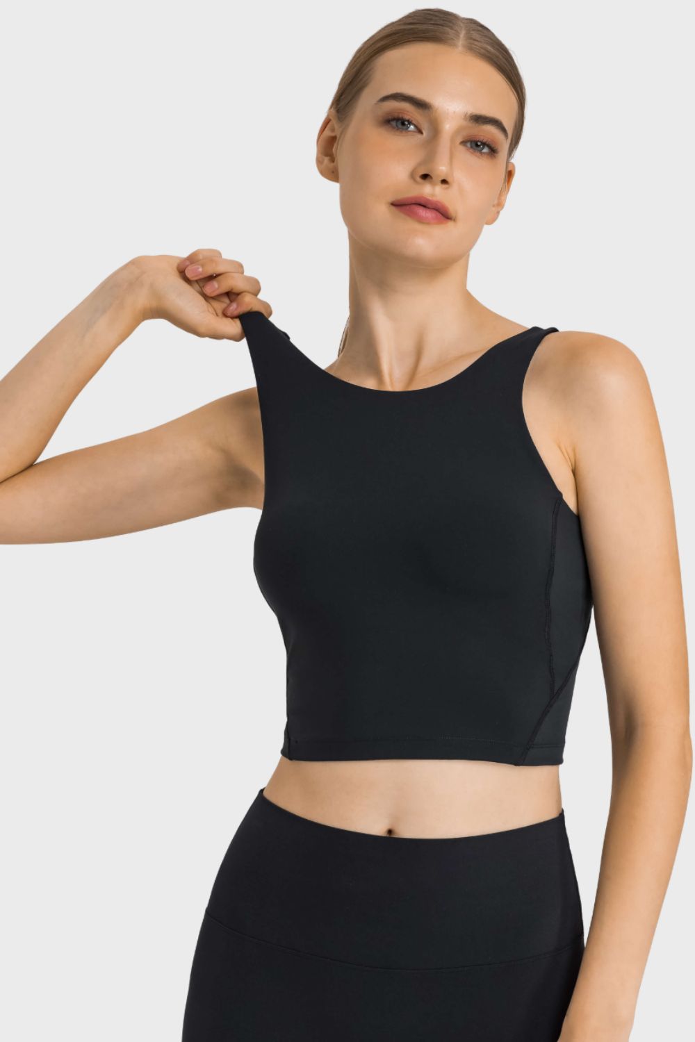 Stretchy Cropped Sports Tank