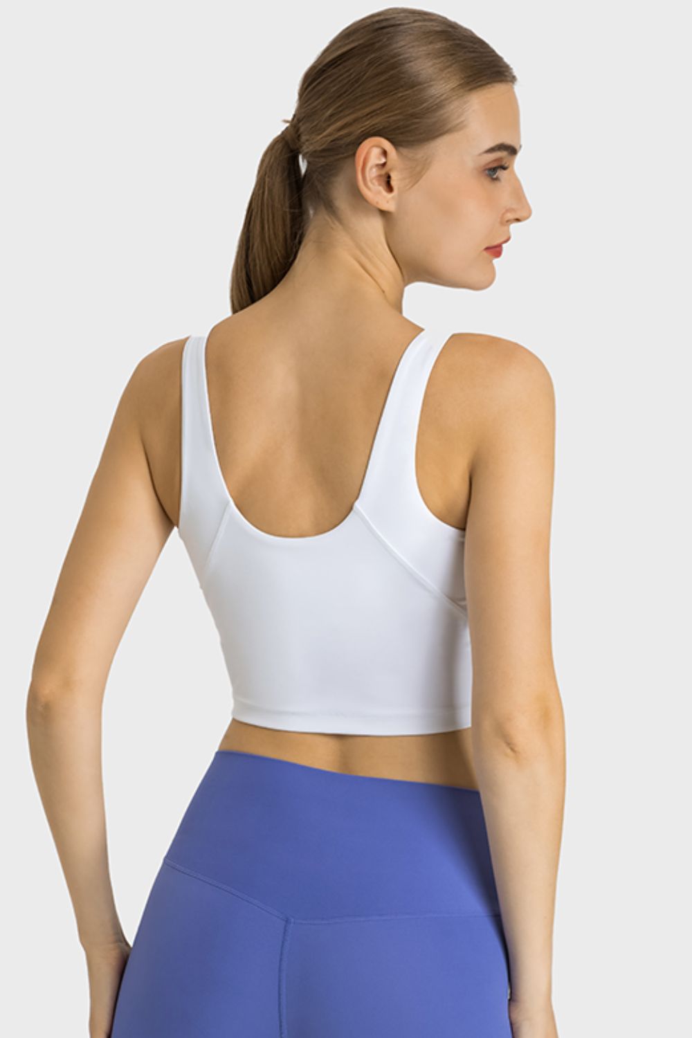 Stretchy Cropped Sports Tank