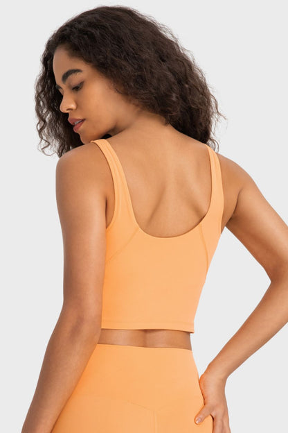 V-Neck Crop Sports Bra