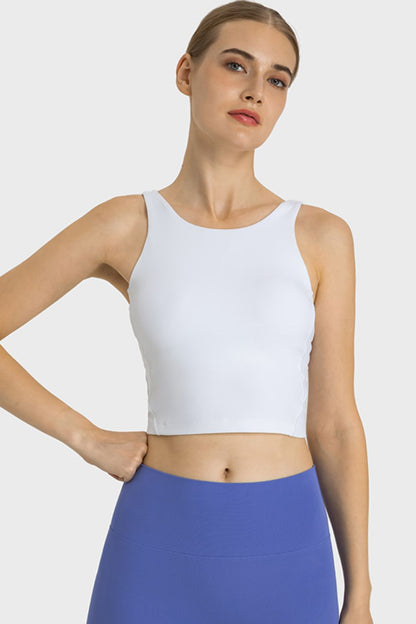 Stretchy Cropped Sports Tank