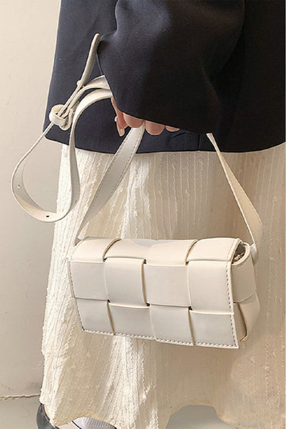 Woven Leather Crossbody Bag