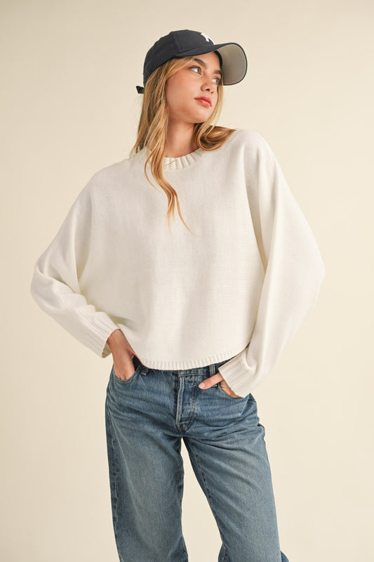 Round Neck Sleeve Sweater