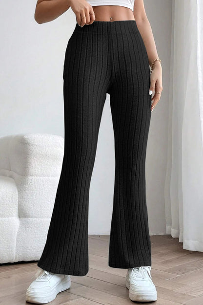 Bae Ribbed High Waist Flare Pants