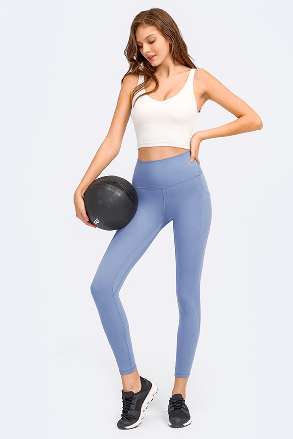 V-Neck Crop Sports Bra