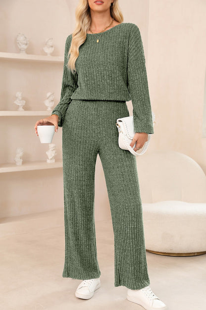 Crew Neck Knit Jumpsuit