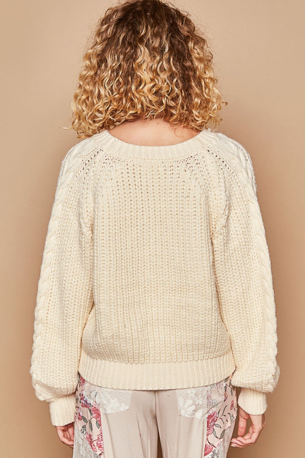 Cable Knit Long Sleeve Sweater