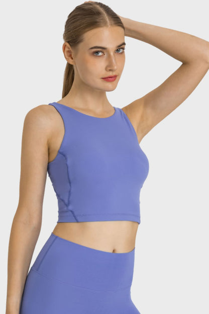 Stretchy Cropped Sports Tank