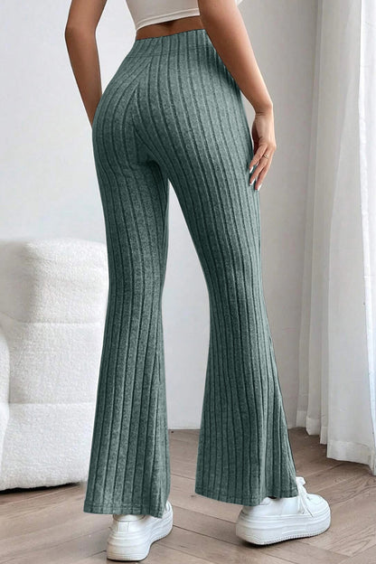 Bae Ribbed High Waist Flare Pants