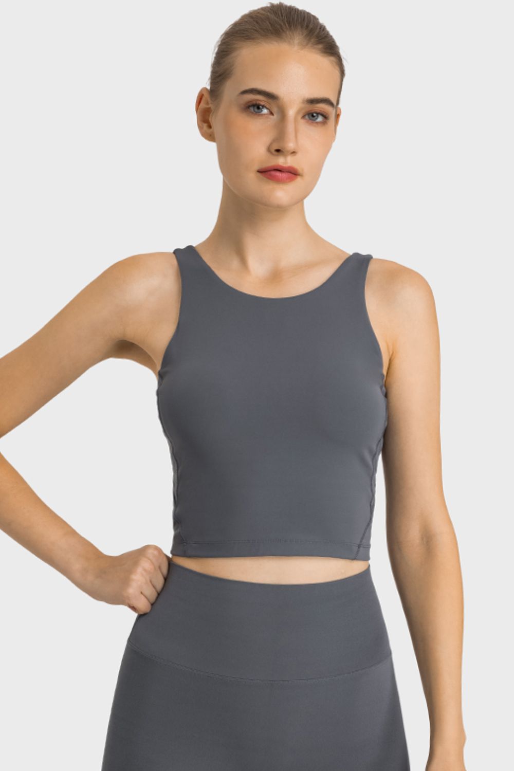 Stretchy Cropped Sports Tank