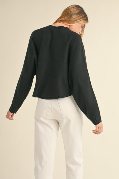 Round Neck Sleeve Sweater