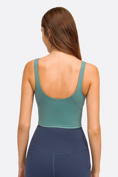 V-Neck Crop Sports Bra