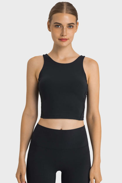 Stretchy Cropped Sports Tank