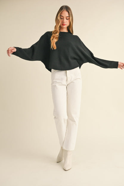 Round Neck Sleeve Sweater