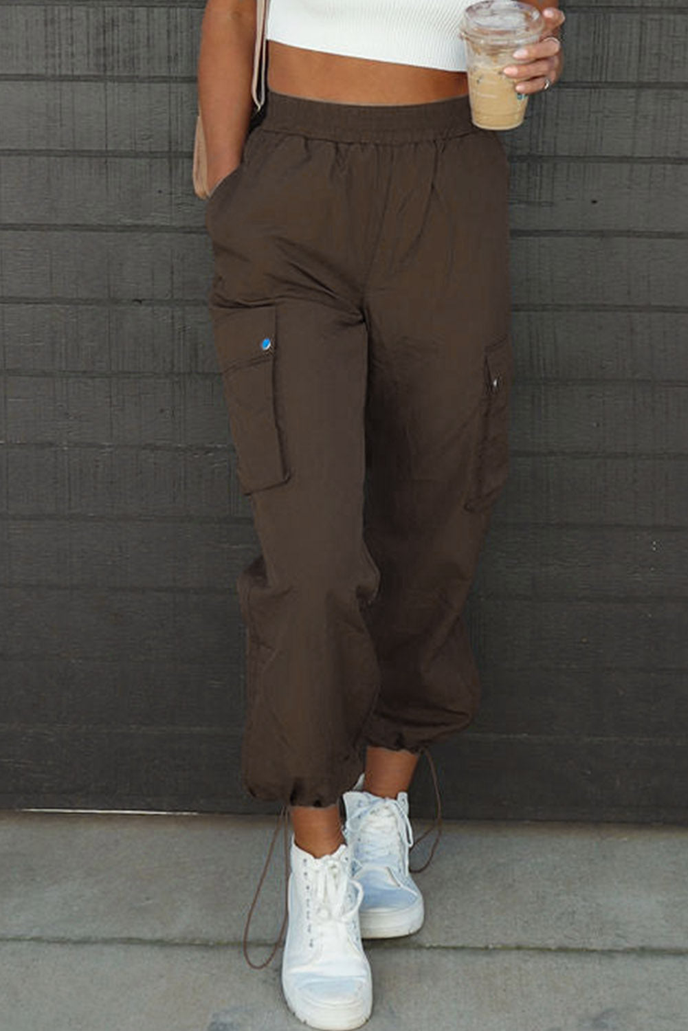 Stretchy Cargo Sweatpants