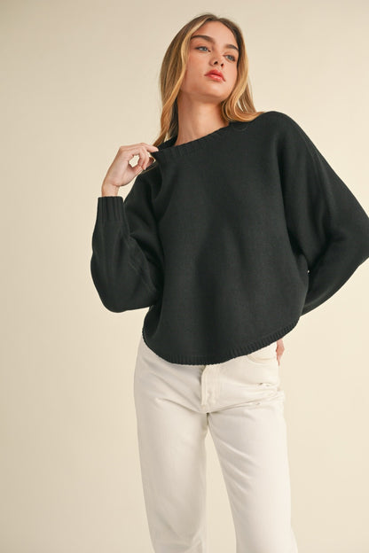 Round Neck Sleeve Sweater